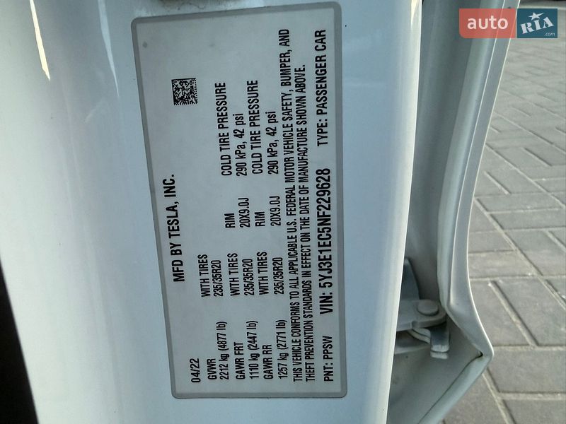 Седан Tesla Model 3 2022 в Києві фото 15 Седан Tesla Model 3 2022 в Києві