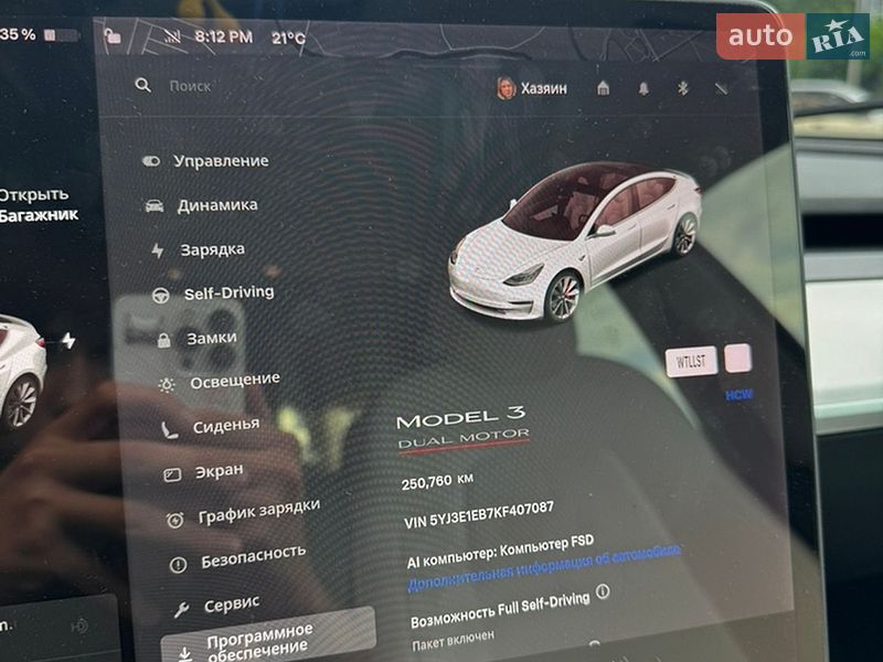 Седан Tesla Model 3 2019 в Луцке