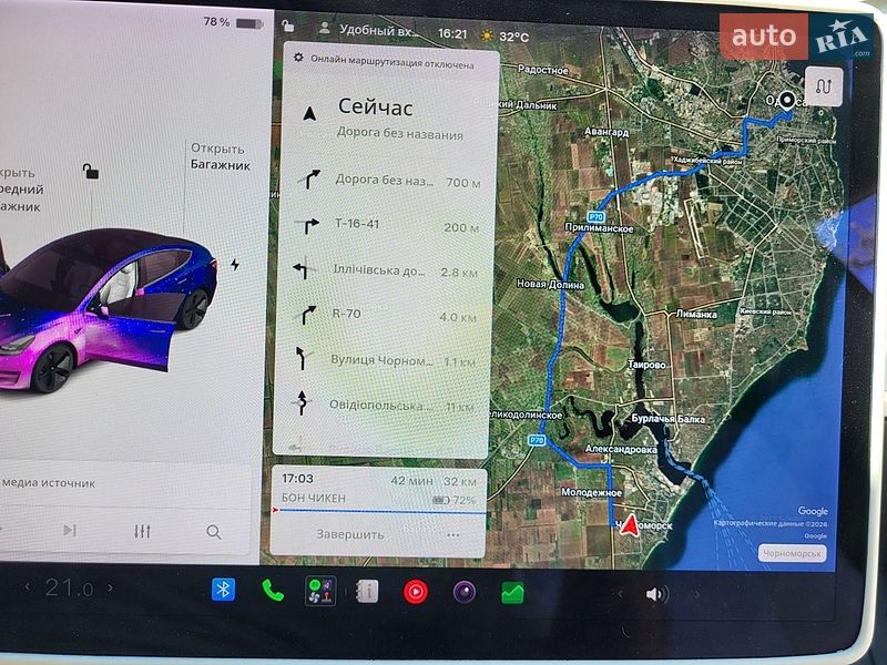Седан Tesla Model 3 2022 в Чорноморську