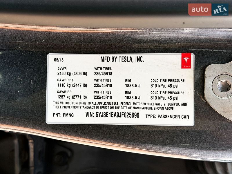 Седан Tesla Model 3 2018 в Києві фото 30 Седан Tesla Model 3 2018 в Києві