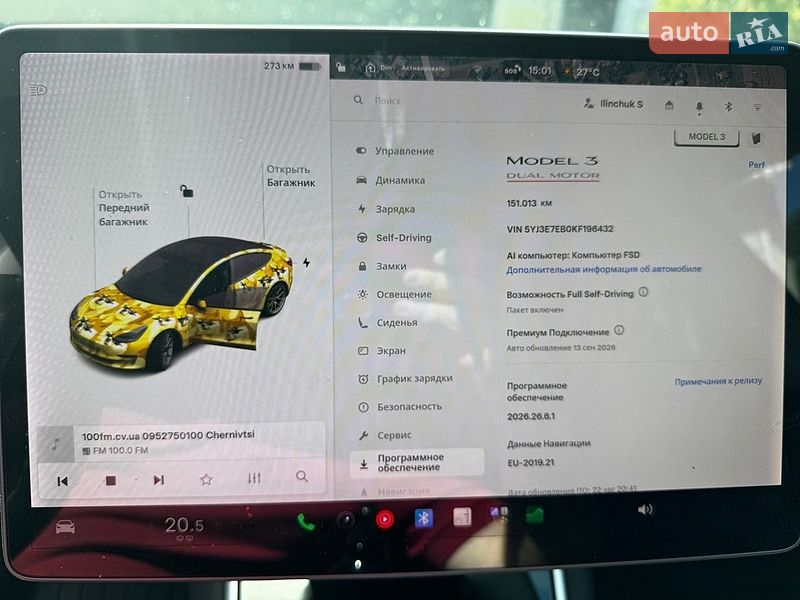 Седан Tesla Model 3 2019 в Чернівцях
