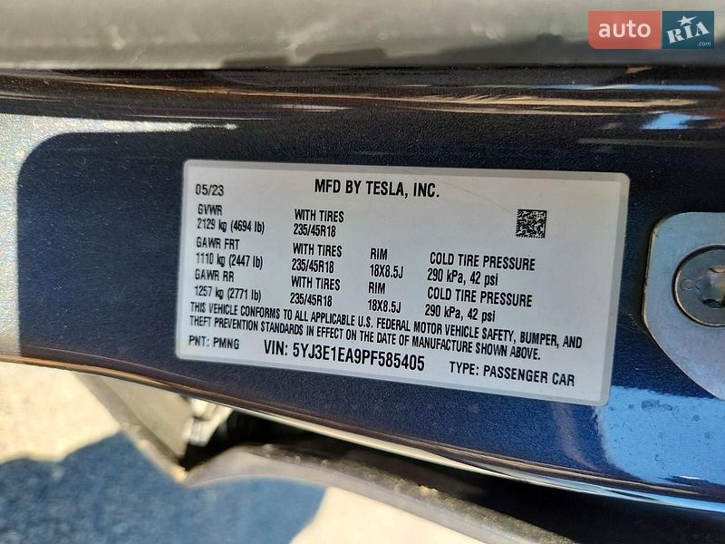 Седан Tesla Model 3 2023 в Черновцах фото 12 Седан Tesla Model 3 2023 в Черновцах