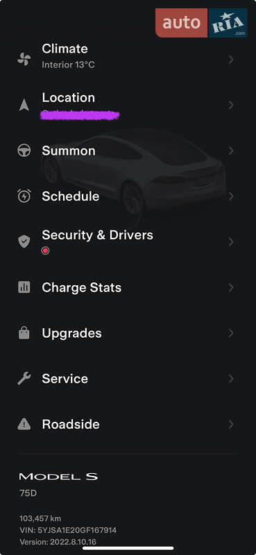 Ліфтбек Tesla Model S 2016 в Білій Церкві