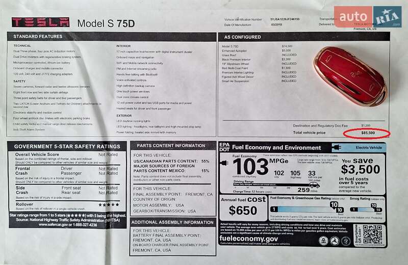 Лифтбек Tesla Model S 2018 в Киеве фото 21 Лифтбек Tesla Model S 2018 в Киеве