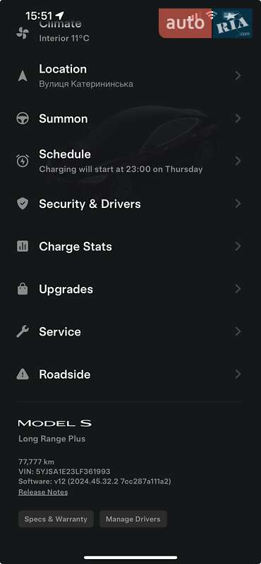 Ліфтбек Tesla Model S 2020 в Одесі