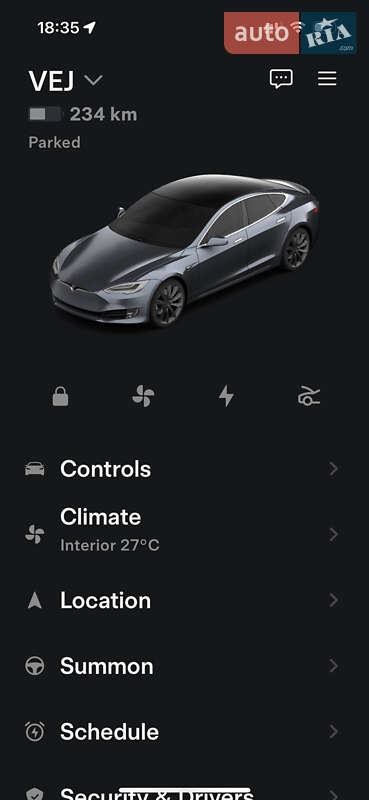 Лифтбек Tesla Model S 2016 в Остроге