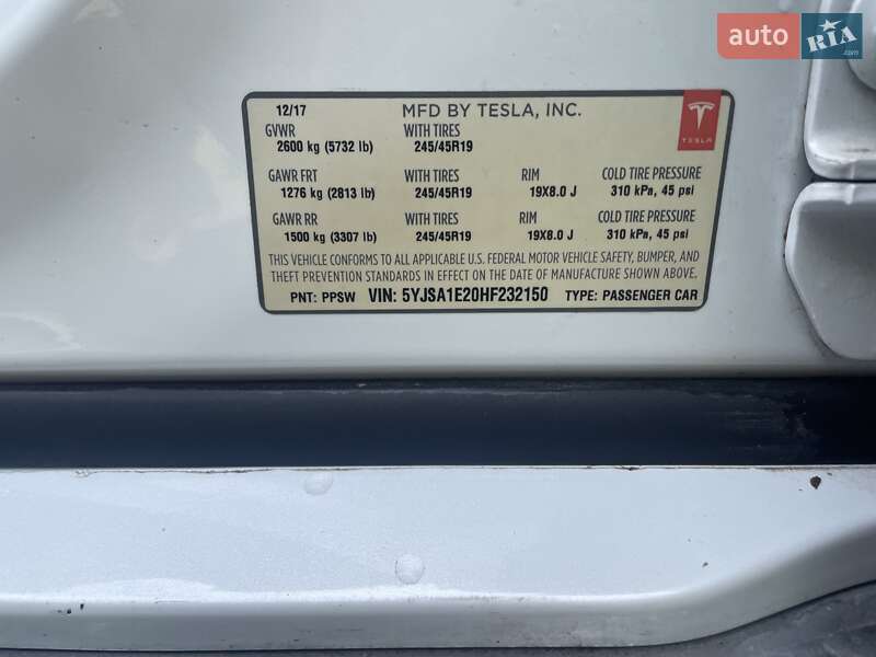 Лифтбек Tesla Model S 2017 в Львове фото 8 Лифтбек Tesla Model S 2017 в Львове