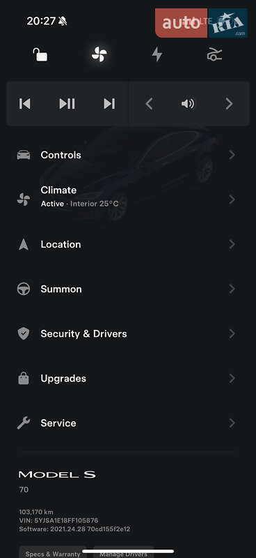 Ліфтбек Tesla Model S 2015 в Одесі