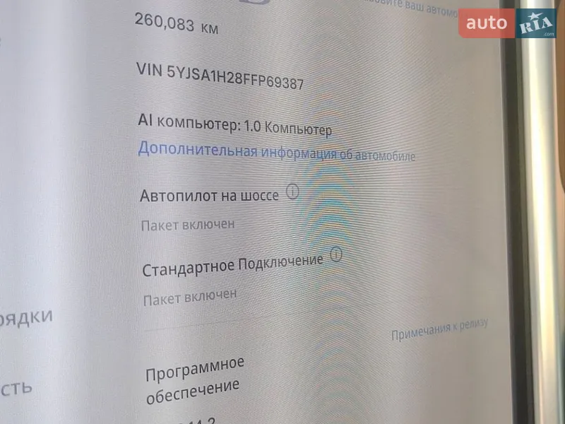 Лифтбек Tesla Model S 2015 в Киеве документ