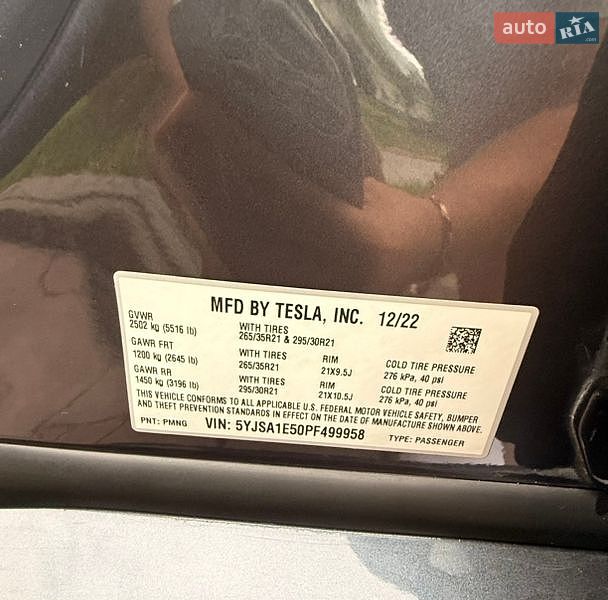 Ліфтбек Tesla Model S 2023 в Львові фото 10 Ліфтбек Tesla Model S 2023 в Львові
