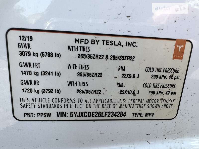 Позашляховик / Кросовер Tesla Model X 2019 в Одесі фото 13 Позашляховик / Кросовер Tesla Model X 2019 в Одесі