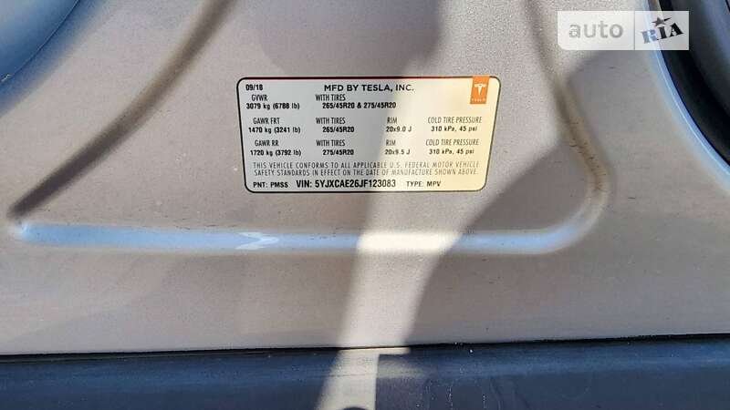 Позашляховик / Кросовер Tesla Model X 2018 в Кам'янському