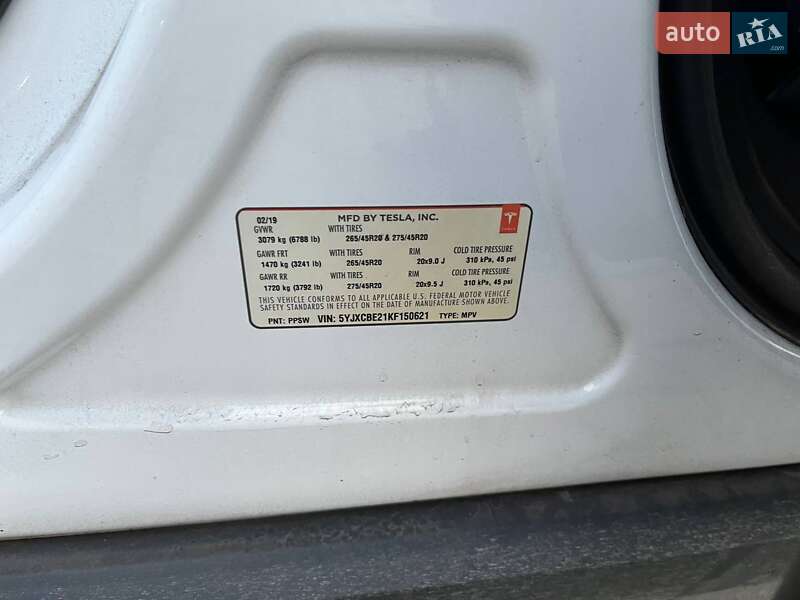 Внедорожник / Кроссовер Tesla Model X 2019 в Черновцах фото 6 Внедорожник / Кроссовер Tesla Model X 2019 в Черновцах