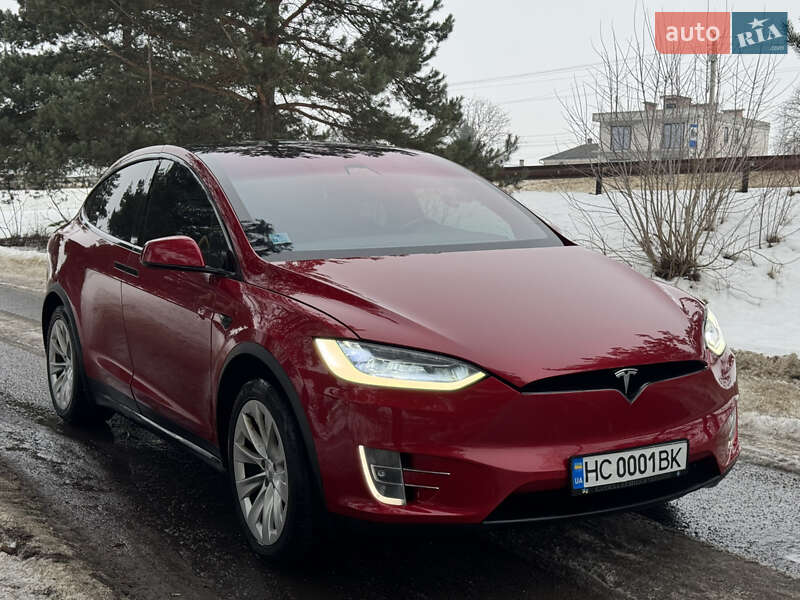 2017 Tesla Model-X, VIN 5YJXCBE2XHF049120:plate — фото 1 (autoria)