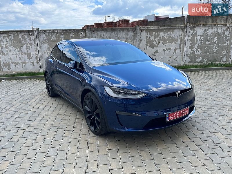 2022 Tesla Model-X, VIN 7SAXC8E63FN381536:plate — фото 1 (autoria)