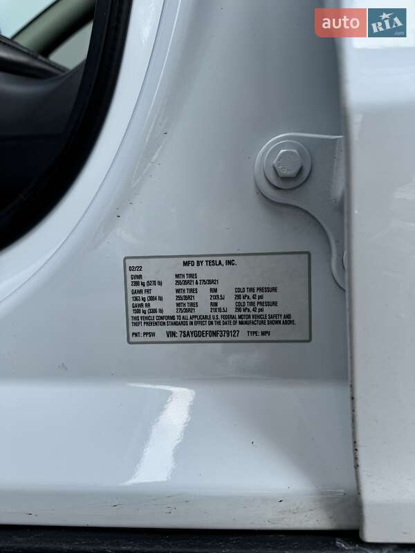 Внедорожник / Кроссовер Tesla Model Y 2022 в Харькове