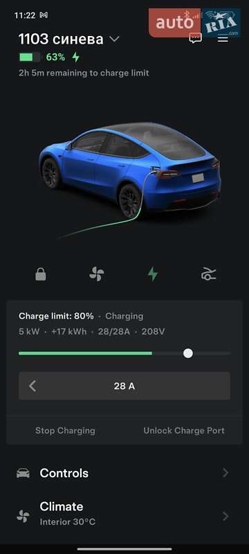 Внедорожник / Кроссовер Tesla Model Y 2022 в Черкассах