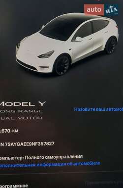 Внедорожник / Кроссовер Tesla Model Y 2022 в 