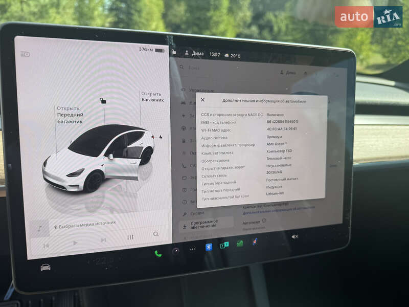 Внедорожник / Кроссовер Tesla Model Y 2022 в Белой Церкви фото 26 Внедорожник / Кроссовер Tesla Model Y 2022 в Белой Церкви