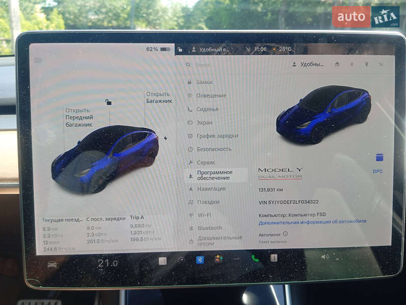 Внедорожник / Кроссовер Tesla Model Y 2020 в Киеве