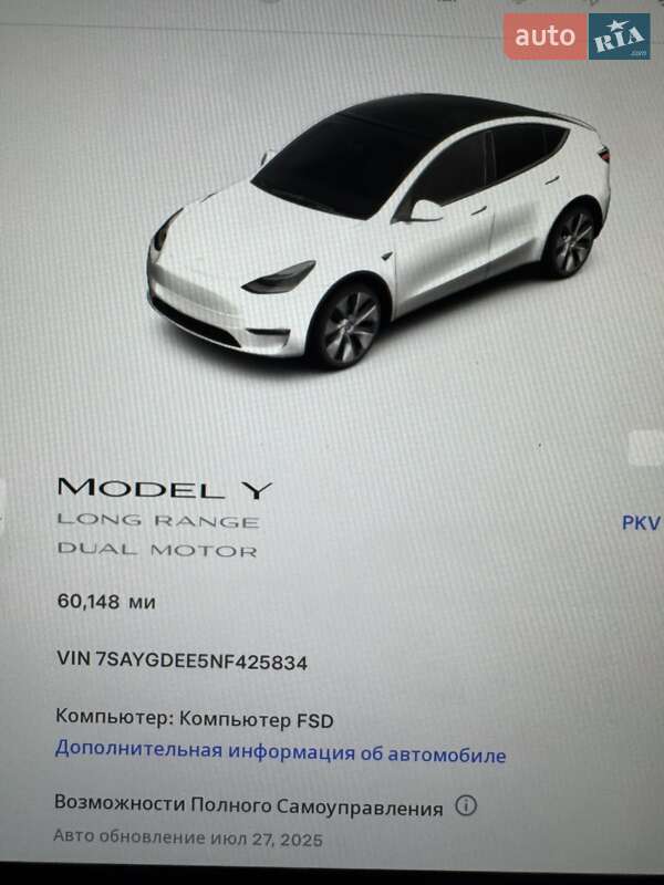 Позашляховик / Кросовер Tesla Model Y 2022 в Чернівцях