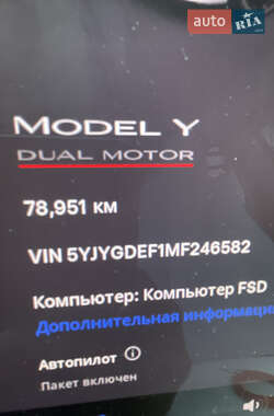 Внедорожник / Кроссовер Tesla Model Y 2021 в 