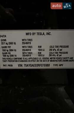 Внедорожник / Кроссовер Tesla Model Y 2024 в 