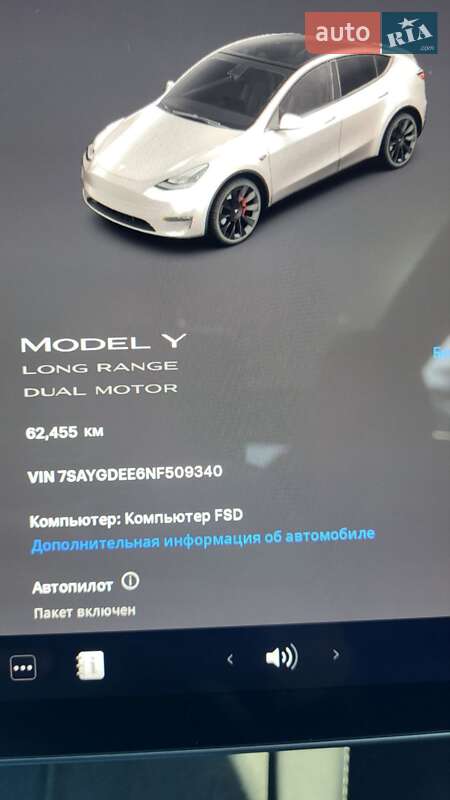 Позашляховик / Кросовер Tesla Model Y 2022 в Дніпрі