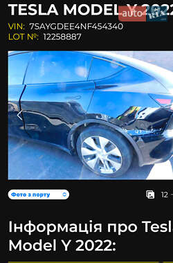 Позашляховик / Кросовер Tesla Model Y 2022 в 