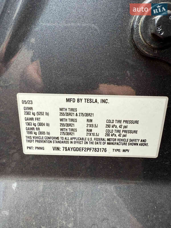 Внедорожник / Кроссовер Tesla Model Y 2023 в Тернополе фото 22 Внедорожник / Кроссовер Tesla Model Y 2023 в Тернополе