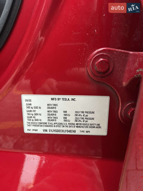Внедорожник / Кроссовер Tesla Model Y 2020 в Львове