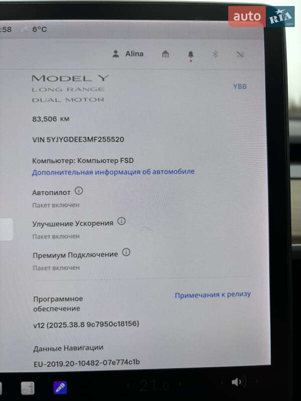 Позашляховик / Кросовер Tesla Model Y 2021 в Білій Церкві