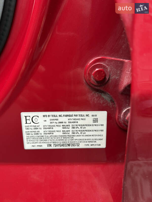 Внедорожник / Кроссовер Tesla Model Y 2022 в Дубно