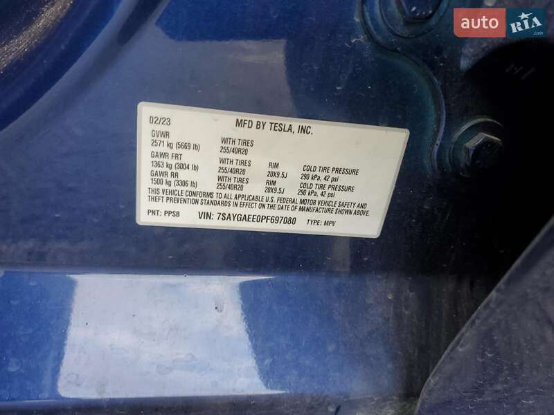 Внедорожник / Кроссовер Tesla Model Y 2023 в Днепре фото 12 Внедорожник / Кроссовер Tesla Model Y 2023 в Днепре