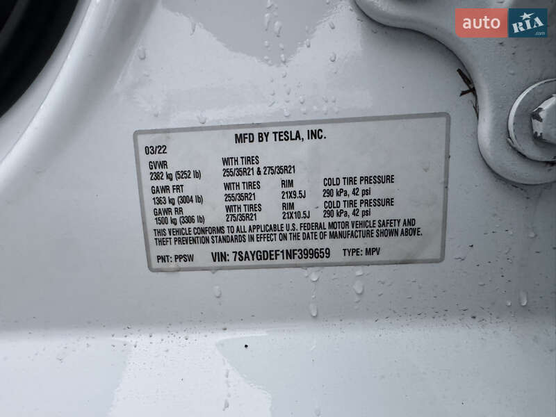 Позашляховик / Кросовер Tesla Model Y 2022 в Луцьку фото 34 Позашляховик / Кросовер Tesla Model Y 2022 в Луцьку