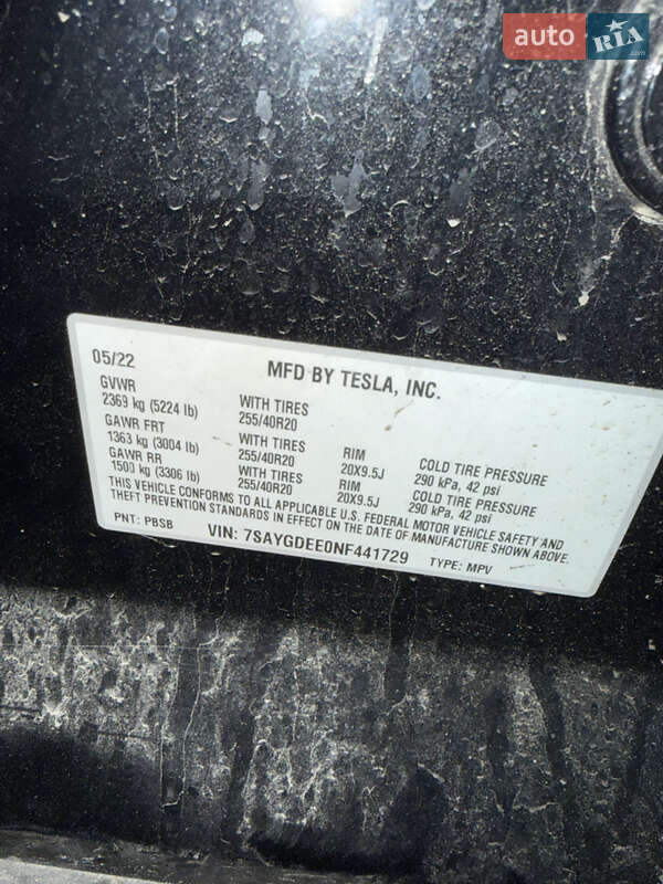 Позашляховик / Кросовер Tesla Model Y 2022 в Луцьку