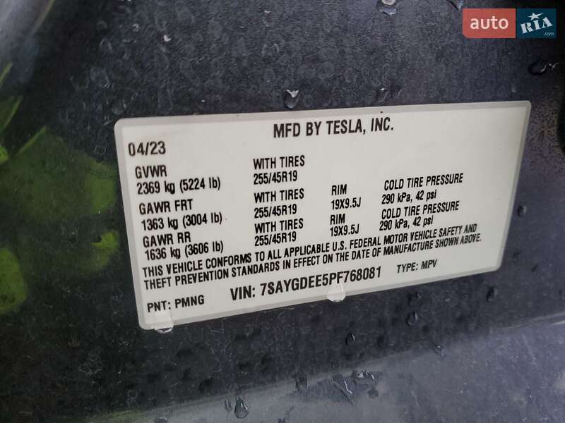 Позашляховик / Кросовер Tesla Model Y 2023 в Запоріжжі фото 3 Позашляховик / Кросовер Tesla Model Y 2023 в Запоріжжі