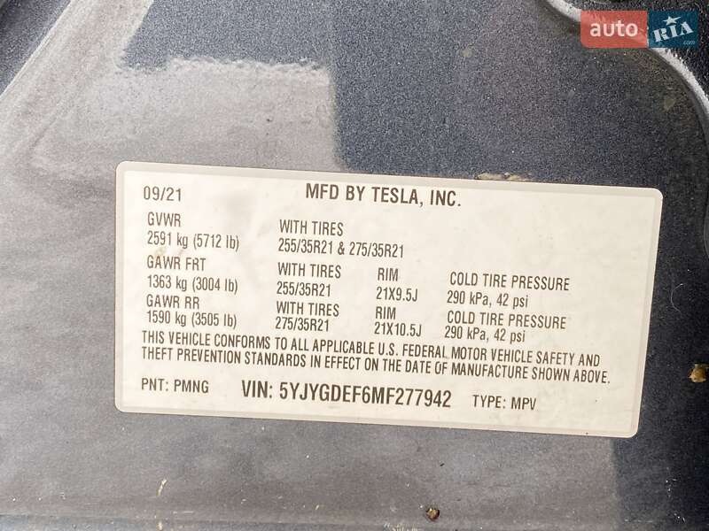 Внедорожник / Кроссовер Tesla Model Y 2021 в Киеве