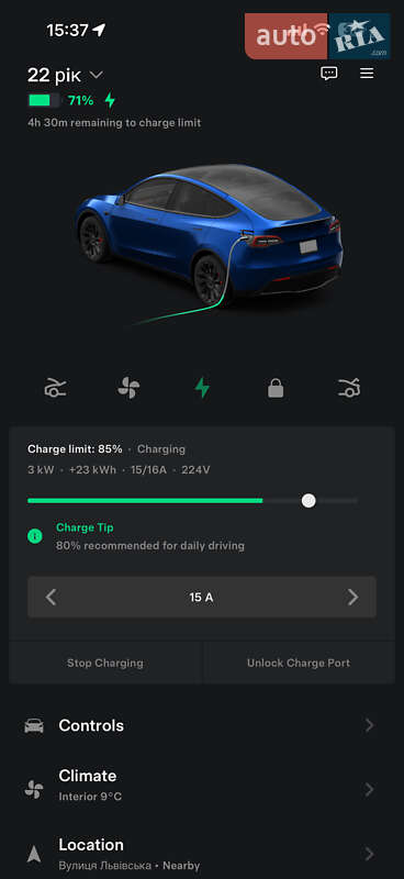 Позашляховик / Кросовер Tesla Model Y 2022 в Львові