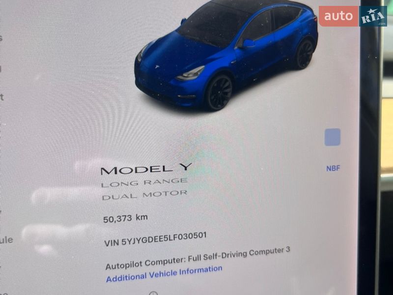 Внедорожник / Кроссовер Tesla Model Y 2020 в Киеве