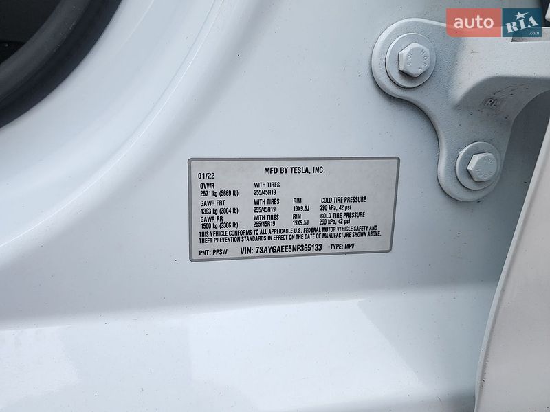 Внедорожник / Кроссовер Tesla Model Y 2022 в Киеве
