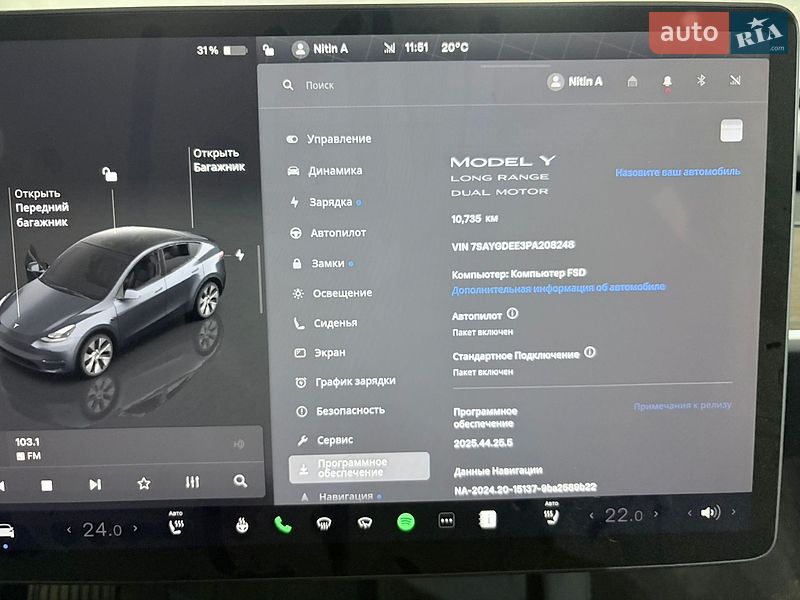 Внедорожник / Кроссовер Tesla Model Y 2024 в Киеве