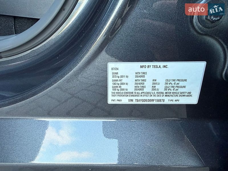 Позашляховик / Кросовер Tesla Model Y 2024 в Львові фото 24 Позашляховик / Кросовер Tesla Model Y 2024 в Львові