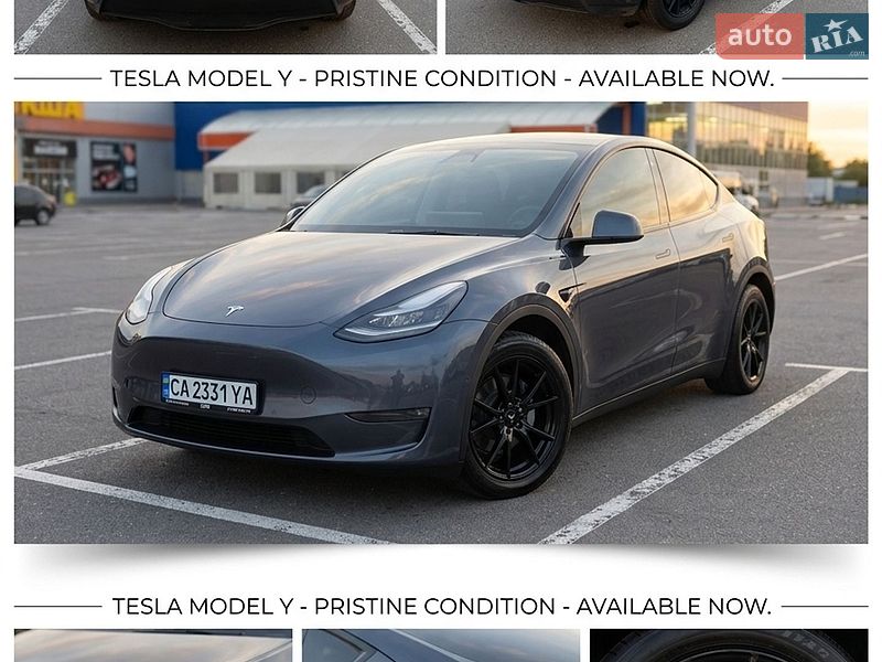 2020 Tesla Model Y, VIN 5YJYGDEE4MF076774:plate — фото 1 (autoria)