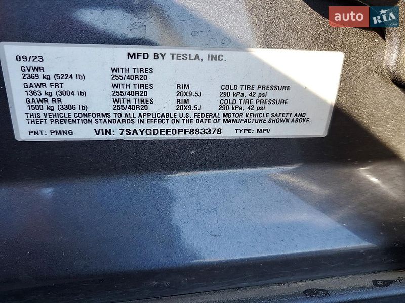 Внедорожник / Кроссовер Tesla Model Y 2023 в Львове фото 13 Внедорожник / Кроссовер Tesla Model Y 2023 в Львове