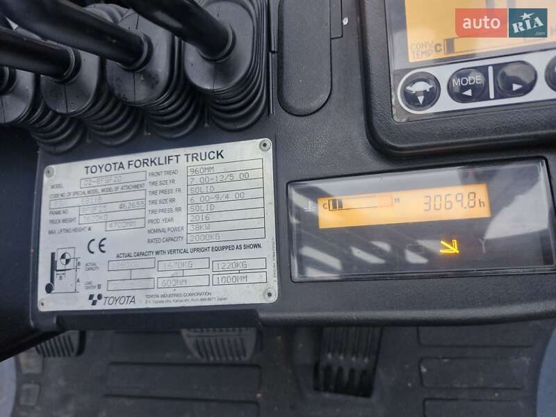 Вилочный погрузчик Toyota 02-8FGF20 2016 в Киеве фото 2 Вилочный погрузчик Toyota 02-8FGF20 2016 в Киеве