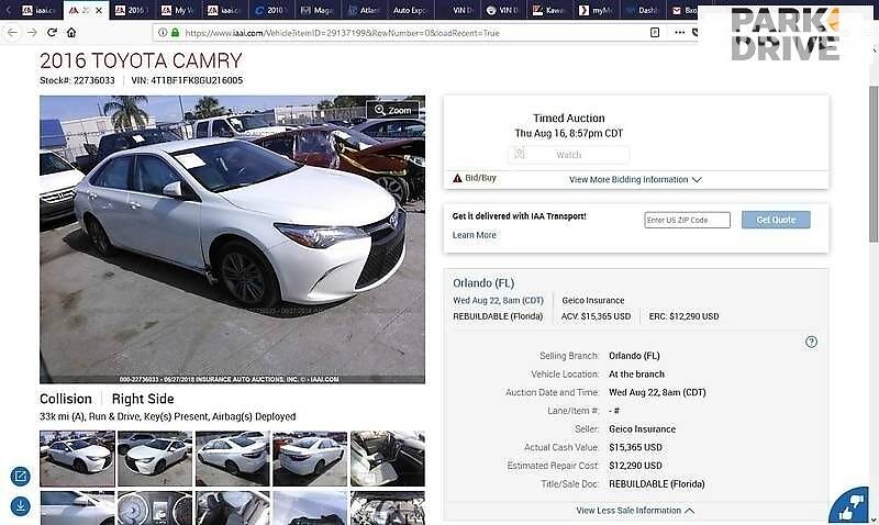Седан Toyota Camry 2016 в Києві