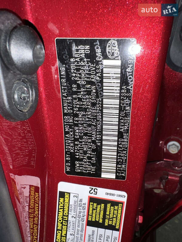 Седан Toyota Camry 2018 в Коцюбинском фото 4 Седан Toyota Camry 2018 в Коцюбинском