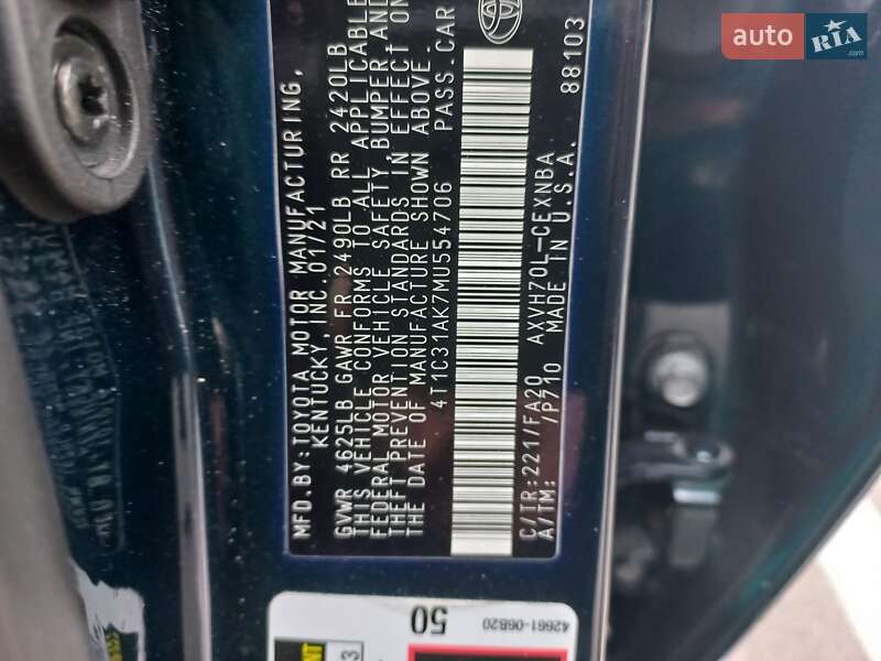 Седан Toyota Camry 2021 в Запорожье фото 17 Седан Toyota Camry 2021 в Запорожье