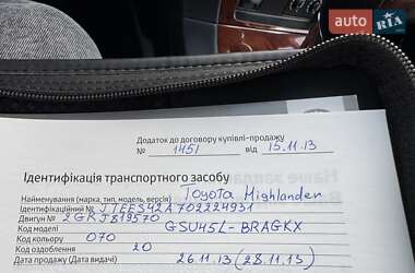 Позашляховик / Кросовер Toyota Highlander 2013 в 